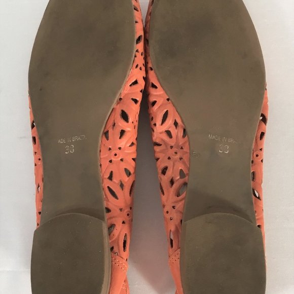 K&M Orange Leather Flats - Picture 3 of 4